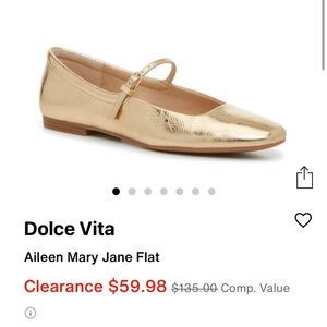 Dolce Vita Aileen Gold Mary Jane Flats